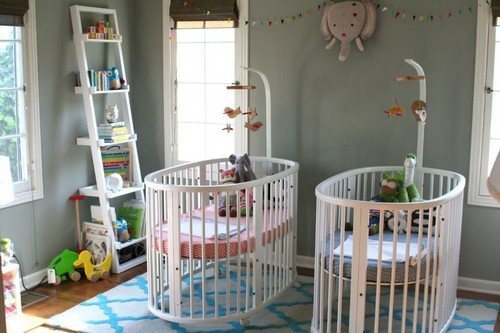 5 вариантов детской комнаты для новорожденных близнецов